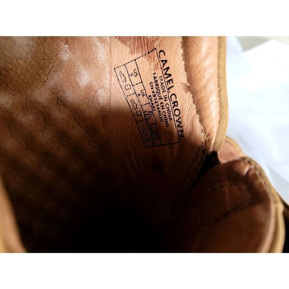 CAMEL CROWN KHAKI BROWN Loafers Slip On Leather Casual Walking Comfort Shoes Siz main image 4